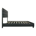 thumbnail image 7 of Home Bedroom Furniture Napoli Faux Leather Upholstered Platform Bed Tw- Black, 7 of 7