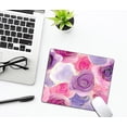 thumbnail image 5 of Purple Rose Flower Mouse Pad Pink Golden Line Floral Design with NonSlip Rubber Base, Personalized Computer Mousepad for Laptop, Office, and Home Decor, Add Elegance to Your Workspace, 5 of 5