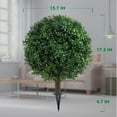 thumbnail image 5 of Set of 2 Artificial Boxwood Topiary Ball Trees for Outdoor with Ground Spike 22", UV Resistant Faux Greenery Shrubs, Fake Boxwood Plants for Indoor, Garden, Yard, Porch, Patio Decor, 5 of 5