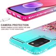 thumbnail image 5 of SPY CASE for Samsung Galaxy A03S Liquid Glitter Phone Case Cover with Tempered Glass Screen Protector - Pink/Teal, 5 of 5