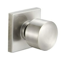 Delaney Brookhaven Dummy Door Knob in Satin Nickel with Square Trim