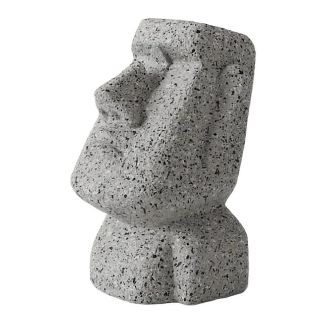 Expositor de gafas, estante para gafas, estatua creativa de cabeza de Moai de Isla de Pascua, organizador de gafas de sol para vender, estantería de Estilo A