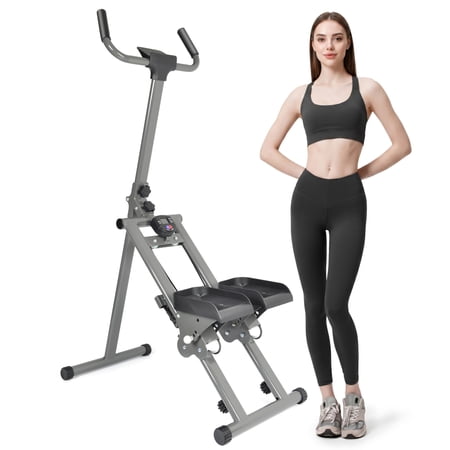 Stair Stepper Machine, Foldable Cardio Trainer with LCD Display for Home Gym