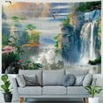 thumbnail image 4 of BCIIG Waterfall Boat Birds Tapestry Wall Hanging Unique Style for Home Decor, Graphic Art for Living Room Bedroom Apartment Farmhouse Dorm, 4 Sizes Available 40x30inch, 4 of 6