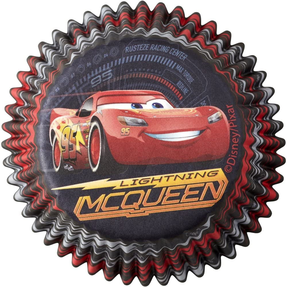 Disney Pixar Cars Cake Mate No Fade Cupcake Liners Baking Cubs 24-pk McQueen 