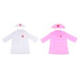 thumbnail image 4 of 2 X Traje De Abrigo De Doctor Para Niños, Blanco / Rosa, Disfraz De Enfermera, Cosplay Sunnimix Disfraz médico para niños, 4 of 8