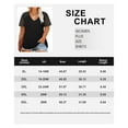 thumbnail image 5 of TIYOMI Ladies Plus Size 4X Chiffon Tops V Neck Black Blouses Short Sleeve Pearls Shirts Casual Summer Pullover 4XL 24W 26W, 5 of 5