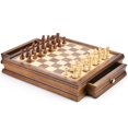 thumbnail image 3 of Juego de ajedrez AMEROUS magnético de madera con cajones de almacenamiento, 3 of 9