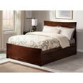 thumbnail image 2 of Leo & Lacey Transitional Solid Wood Urban Full Trundle Platform Bed in Walnut, 2 of 10