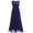 Blue, variant on YiZYiF Kids Girls Chiffon Lace Princess Dress Ruched High Waist 2 Layer Dresses for Wedding Birthday Party Purple 16