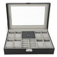 thumbnail image 1 of Watch Box Organizer ,Watch Cases For Men  Box Jewelry Box 8 Slots PU Leather Watch Storage Case Jewelry Display Box Holder Organizer, 1 of 8
