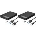 thumbnail image 3 of Necvior 2.5" Hard Drive Enclosure USB 3.0 Type C Sata III for 2.5 Inch SSD & HDD External Hard Drive for Case Support 6TB, 3 of 16