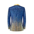thumbnail image 3 of Mens Lightweight Blazer Qiggri Men's Sequin Performance Ceremonial Dress Party Suit Single Breasted Suit Jacket, 3 of 3