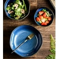 thumbnail image 6 of Qeeadeea Large Ceramic Salad Bowl, 1600ml Blue Japanese Soup Bowl, Vintage Pottery Tableware, Serving Bowl 23x23x7.3cm, 6 of 7