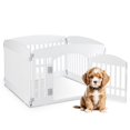 thumbnail image 1 of Parque infantil para perros HealSmart, 4 paneles, 60 cm, ejercicio para cachorro, color blanco, 1 of 7