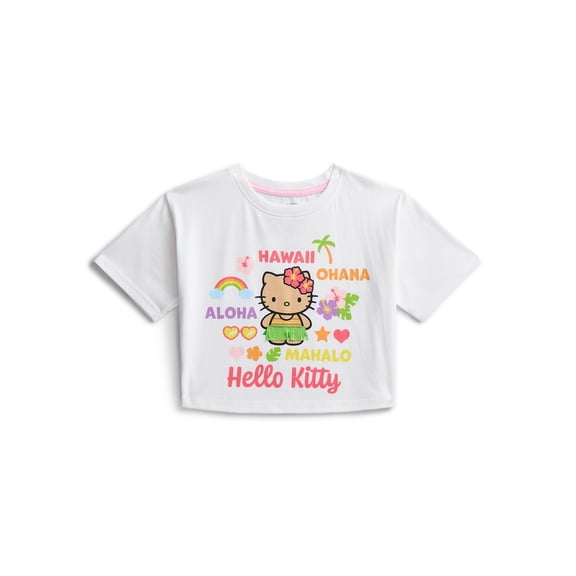 Hello Kitty Girls Graphic Tee with Short Sleeves, Sizes XS-2XL