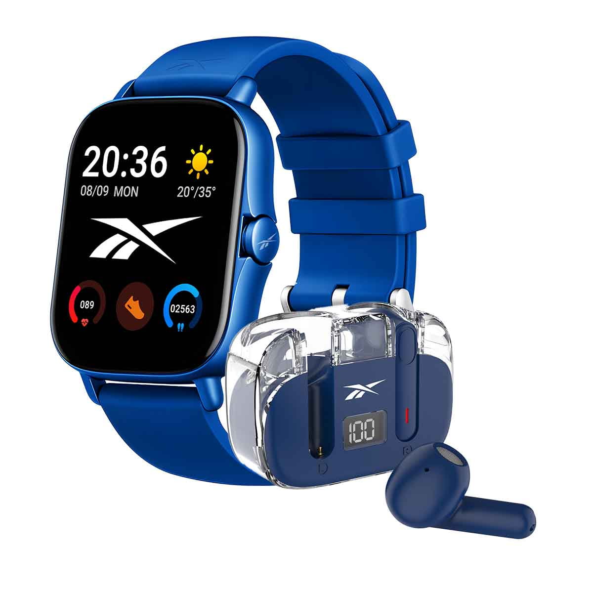 SMARTWATCH REEBOK SPORT PACK CON AUDIFONOS TWS AZUL Walmart en línea - Main Image