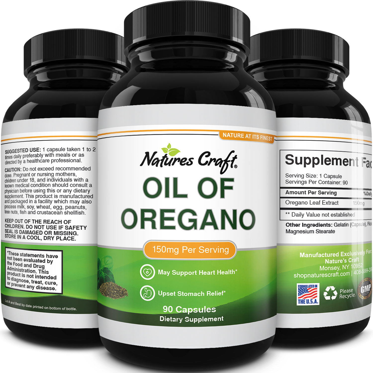 Pure Wild Oregano Oil Capsules Oil of Oregano Capsules for Immune Support Heart Health and