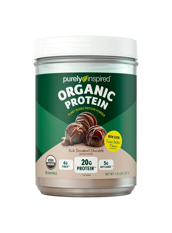 Purely Inspired Organic Plant-Based Protein Powder, Chocolate, 20g Protein, 1.25 lbs, 16 Servings