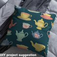 thumbnail image 2 of Homewish Cute Coffee Cup Fabric by the Yard 1 Yard,Colorful Teapot Home Decor Fabric by the Yard,Retro Kettle Sewing Fabric For Girls,Luxury Bedroom Decor, 2 of 6