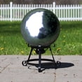 thumbnail image 3 of Northlight 10" Silver Mirrored Garden Gazing Ball, 3 of 3