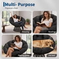 thumbnail image 4 of Patio Chair Outdoor Chair 37" Black - 360° Swivel Rocker Papasan with Footrest, Heavy-Duty Steel Frame, Weather-Resistant for Balcony, Porch, Bedroom (1-Piece), 4 of 8