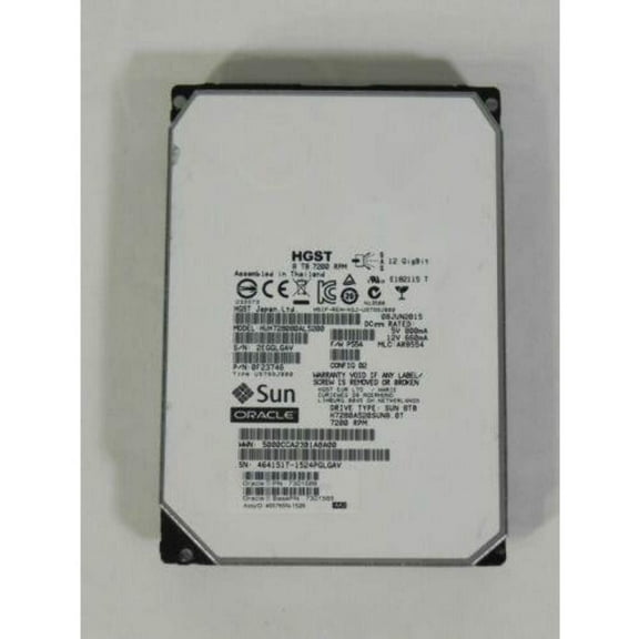 HGST Sun Oracle 8TB 7200rpm 3.5" SAS HDD HUH728080AL5200 7301588 7301585