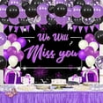 thumbnail image 3 of Farewell Party Decorations for Women Girls, We Will Miss You Party Decoration Backdrop Black Purple Balloon Garland Arch Kit for Retirement Job Change Goodbye Going Away Party Decor, 3 of 6