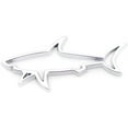 thumbnail image 4 of 2Pc Hollow Fish Shark Emblem Premium Car Badge Sticker Fender Boot Fender Boot Trunk For Chevrolet Camaro Corvette, 4 of 6