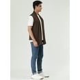 thumbnail image 4 of DARING DIVA Men's Sleeveless Open Front Asymmetric Hem Cardigan Vest 38 Brown, 4 of 6