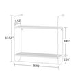 WELLAND Wesley 2Tier Wall Mounted Floating Shelf with Towel Bar, Over