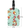 thumbnail image 6 of Square 2Pack PU Leather Seahorse-1768788 Cruise Luggage Tag with Privacy Cover and Name ID Tag for Travel Handbags Backpacks Luggage Tags, 6 of 6