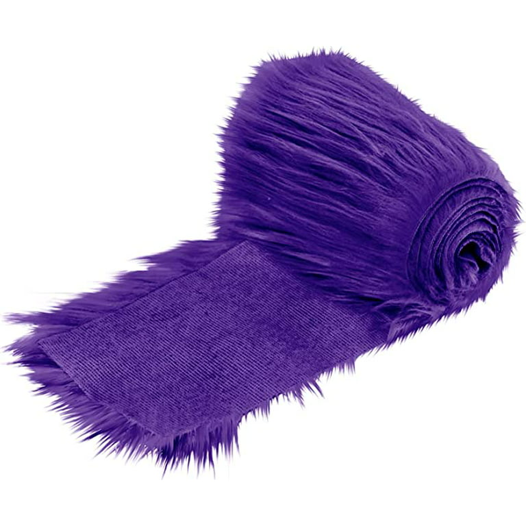  LUVFABRICS Shaggy DIY Project Costumes Upholstery Faux Fake Fur  Fabric by The Yard (Purple)