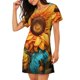thumbnail image 2 of Disketp Deep Yellow Colorful Sunflower para Camisón Corto de Manga Corta para Mujeres, Camisón Cómodo con Escote Redondo, Bonito y Confortable, 2 of 6