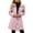 Pink 1, variant on YOTAMI Mid-Length Warm Wool Blend Coat for Women Plaid Print Fall Peacoat for Casual Lapel Single Breasted Coat