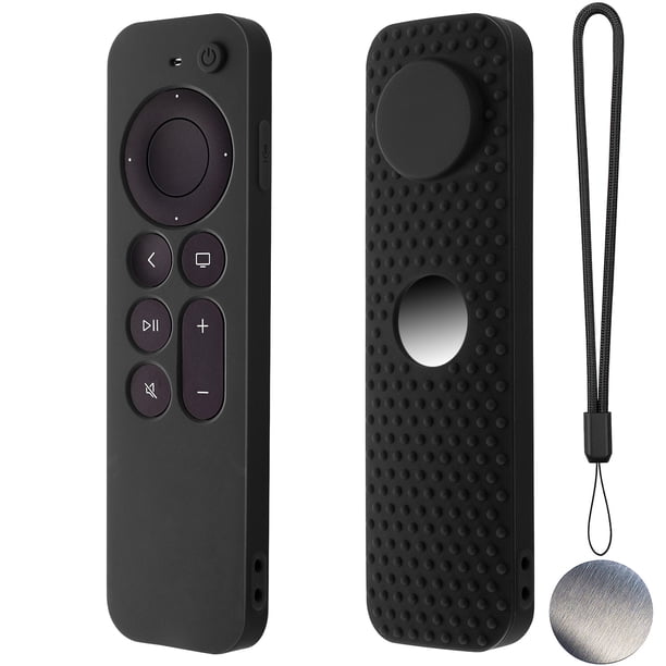 Para Apple TV 4K Stick Remote Funda de silicona Funda protectora Piel con cordón