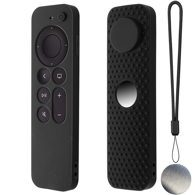 Para Apple TV 4K Stick Remote Funda de silicona Funda protectora Piel con cordón