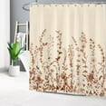 thumbnail image 2 of Vintage Fall Shower Curtain for Bathroom,Country Wildflower and Autumn Leaf on Beige Fabric Shower Curtain with Hooks,Nature Plant Bathroom Curtain Shower Set, 72x72 inches, 2 of 5