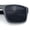 Metalic Grey Frame - Black Lens, variant on SA106 Wraparound Sport Sunglasses for Men UV400 Lightweight Rectangular Matte Tortoise Frame - Black Lens