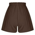 thumbnail image 6 of Chbgutlmr Summer Shorts for Women Cotton Linen Loose Casual Drawstring Lightweight Shorts Beach Vacation, 6 of 8