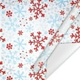 thumbnail image 1 of Papier d'Emballage Roulé Flocon de Neige de Noël - 1 Rouleau Géant, 23 Pouces x 32 Pieds, Emballage Résistant aux Déchirures, 1 of 5