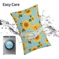thumbnail image 6 of Yiaed White Polka Dot Sunflower Print Brushed Microfiber Envelope Pillowcases, Standard,Envelope Closure Pillow Cases(No pillow core)-20"x30", 6 of 6