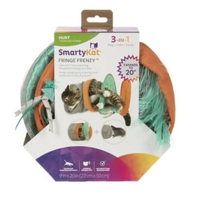 SmartyKat Fringe Frenzy Spring Tunnel Cat Toy