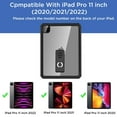 thumbnail image 3 of AICase Waterproof Protective Case for iPad Pro 11 Inch 2020/2021/2022 with Lanyard and 360° Full Body Protection with Touch Function, Transparent Case, Waterproof, Shockproof, 3 of 13