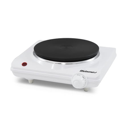 Elite Gourmet Electric Single Burner Compact Portable Cast Iron Hot Plate