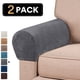 thumbnail image 1 of Nvzi 2Pcs Stretch Velvet Sofa Armrest Covers Furniture Armrest Protector,Grey, 1 of 5