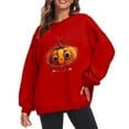 thumbnail image 3 of Frostluinai Women's Oversized Thanksgiving Sweatshirts Crew Neck Pumpkin Graphic Pullover Long Sleeve Loose Fit Sweat Shirts for Fall Winter, 3 of 6