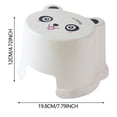 thumbnail image 3 of Tyeign Panda Pattern Small Plastic Stool, 8.3 in Thick Round Seat for Shoe-Changing & Kids, Lightweight 400 G Step Stool for Bedroom Bathroom, Stool*1, 3 of 3