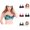 Blue, variant on Color-Block Bras for Women Push Up Bra Adjustable Shoulder Strap Large Size Bra for Daily