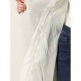 thumbnail image 5 of INSPIRE CHIC Double Breasted Winter Coat for Women Flat Collar Belted Pockets Apricot M, 5 of 5
